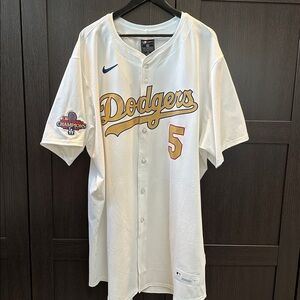 Freddie Freeman Los Angeles Dodgers Nike 2025 Gold Collection Elite Jersey 4XL